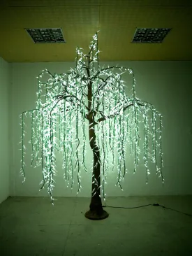 10' Pure White LED Weeping Willow Tree