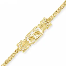 10K Yellow Gold Baby & Toddler Bismark Link Bracelet