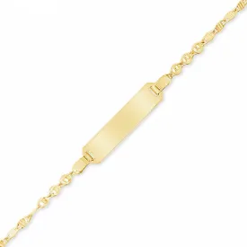 10K Yellow Gold Baby & Toddler Fancy ID Bracelet