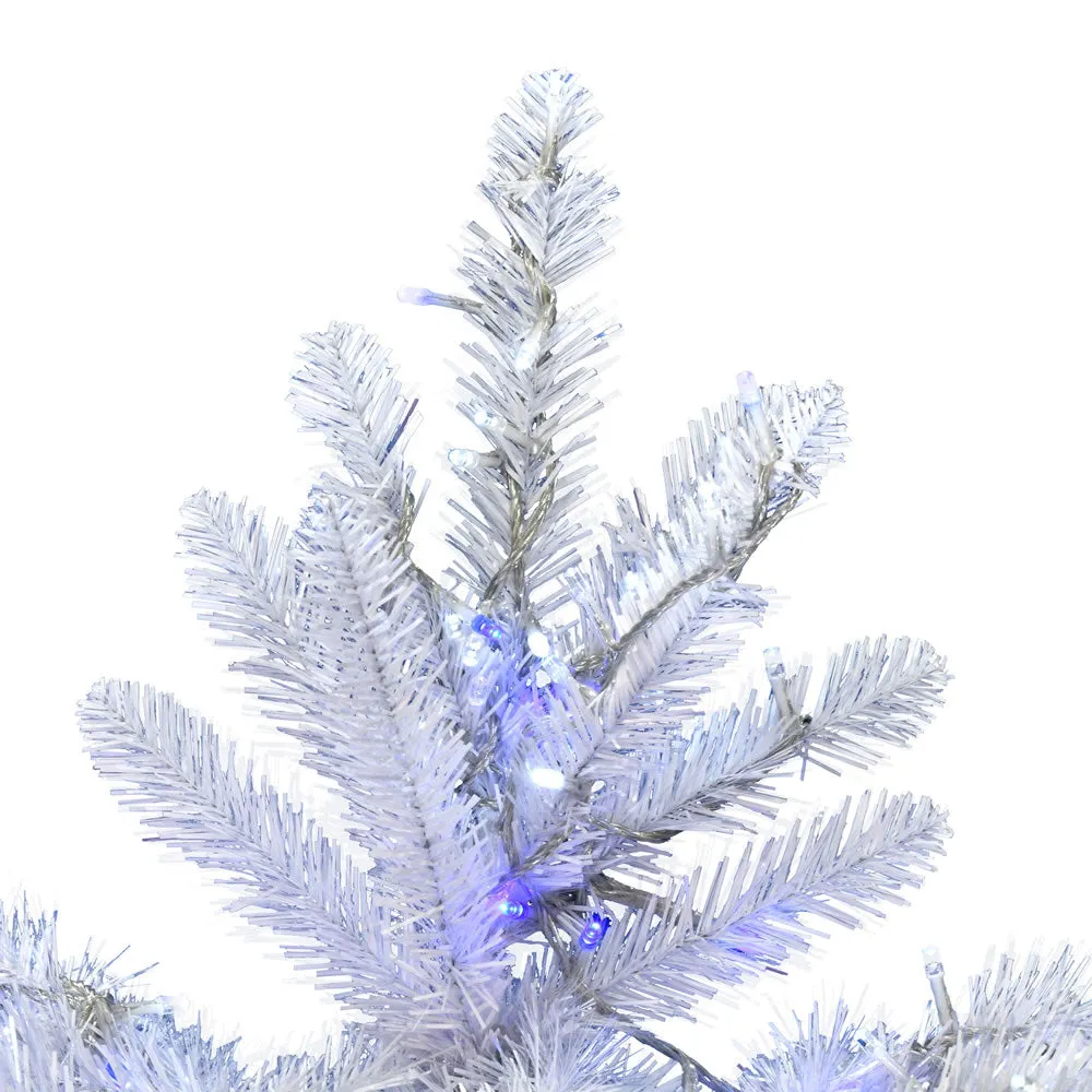 10'x60" Artificial XmasTree Pure White and Blue Low Voltage Wide Angle LED Light