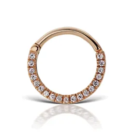 16g Diamond Horizontal Eternity Clicker by Maria Tash in Rose Gold