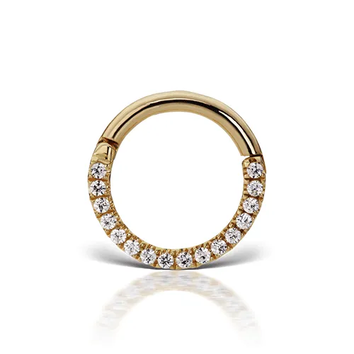 16g Diamond Horizontal Eternity Clicker by Maria Tash in Yellow Gold