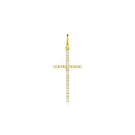 18kt Yellow Gold 30 Diamond Cross Pendant