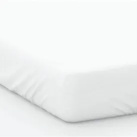 200 Thread Count Cotton Percale Fitted Bed Sheet White