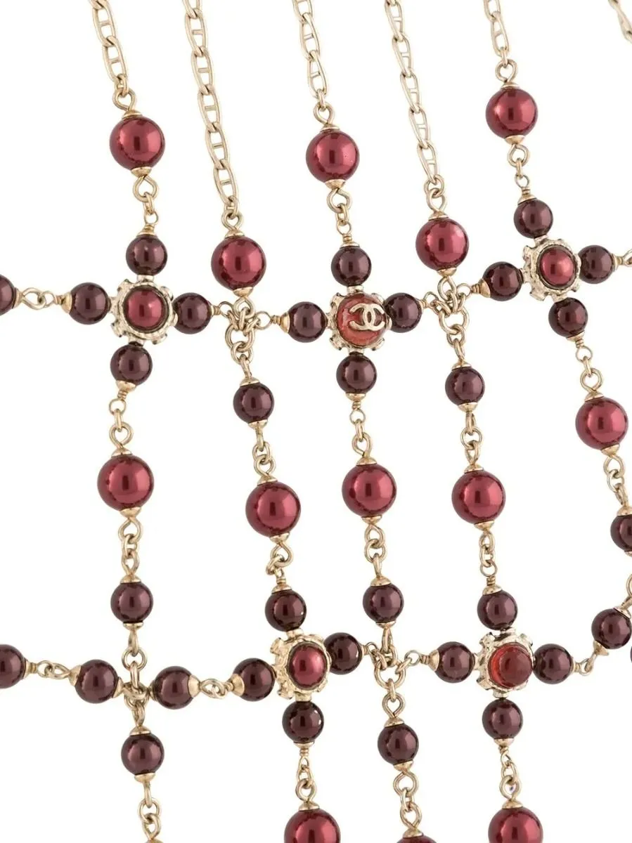 2016 Dark Red Gripoix Collar Necklace