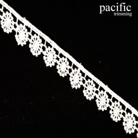 5/8" White Polyester Lace Trim : LA710540