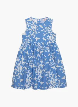 Adelina Summer Dress in Blue Butterfly