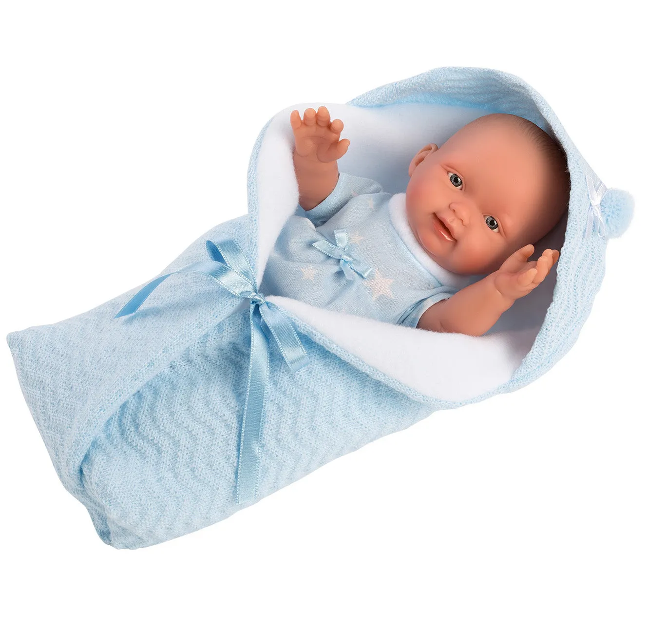 Anatomically Correct Baby Doll With Swaddle Blanket 10.2" | Braydon