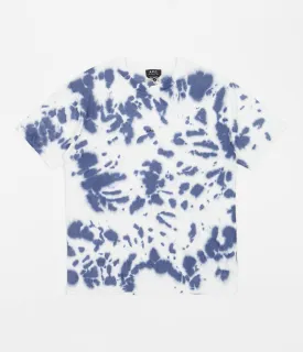 A.P.C. Adrien Tie Dye T-Shirt - White / Indigo