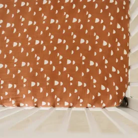 Arches Muslin Crib Sheet Freshly Picked   Mebie Baby