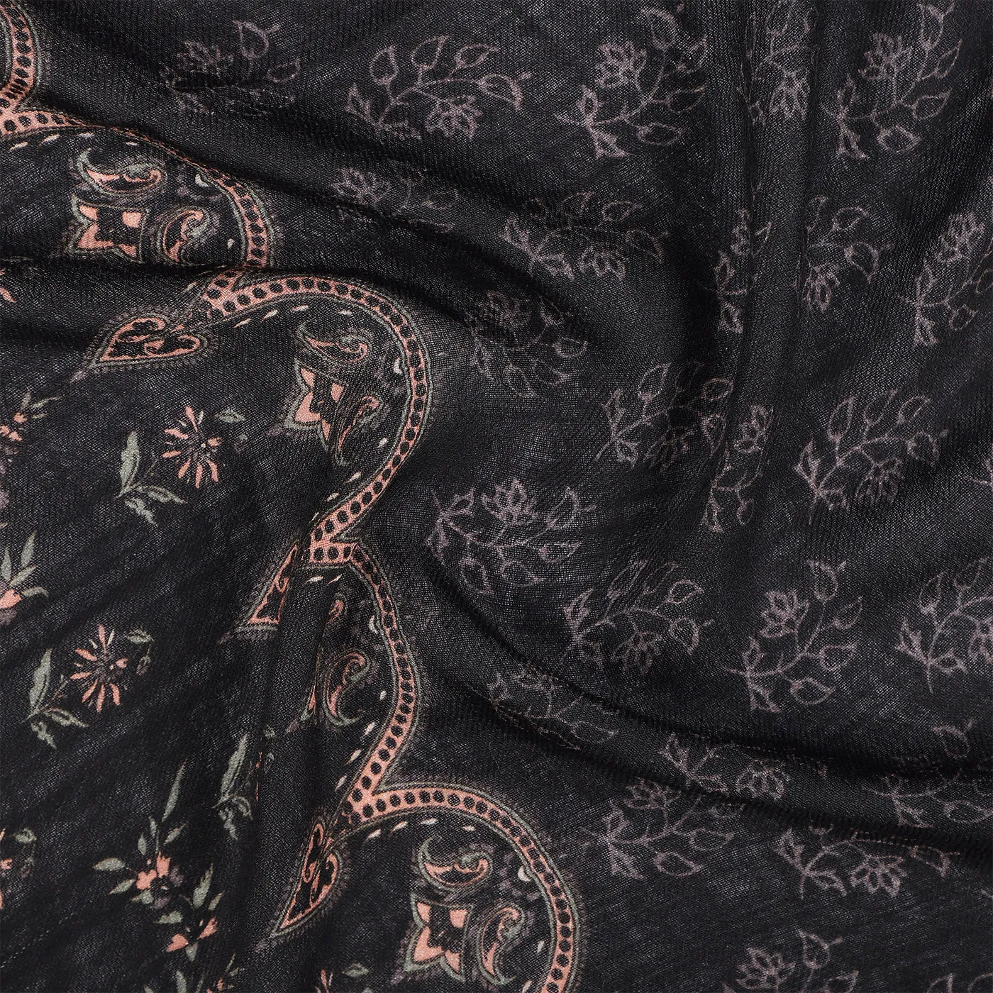 ASIMA Pure Woolen Paisley Printed Shawl