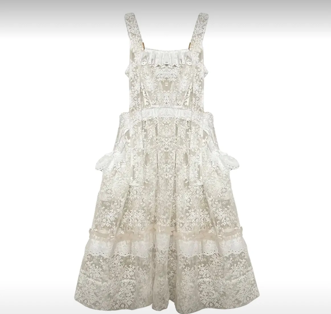 [August Unicorn] Embroidered Lace Princess Dress