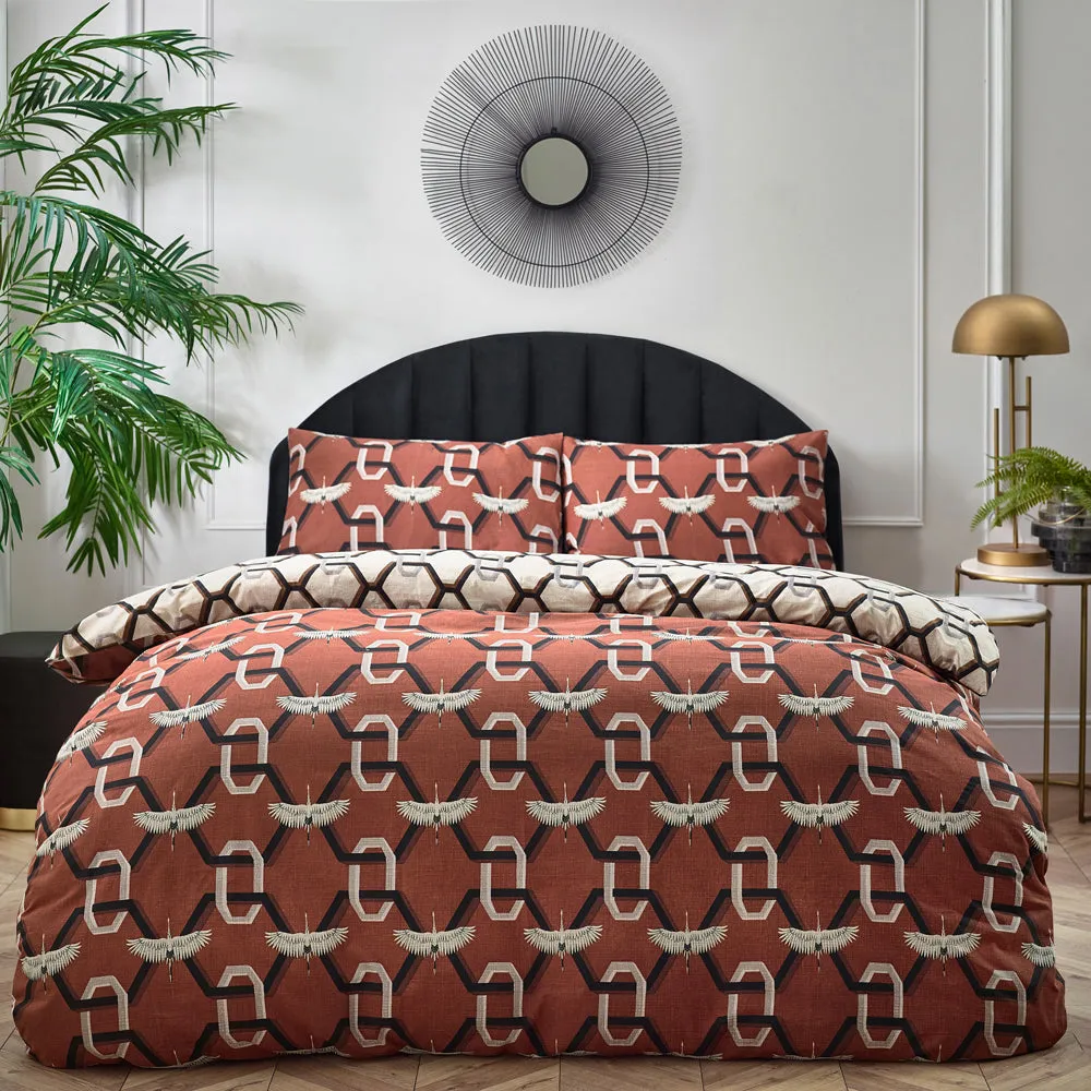 Avalon Duvet Cover Set Brick