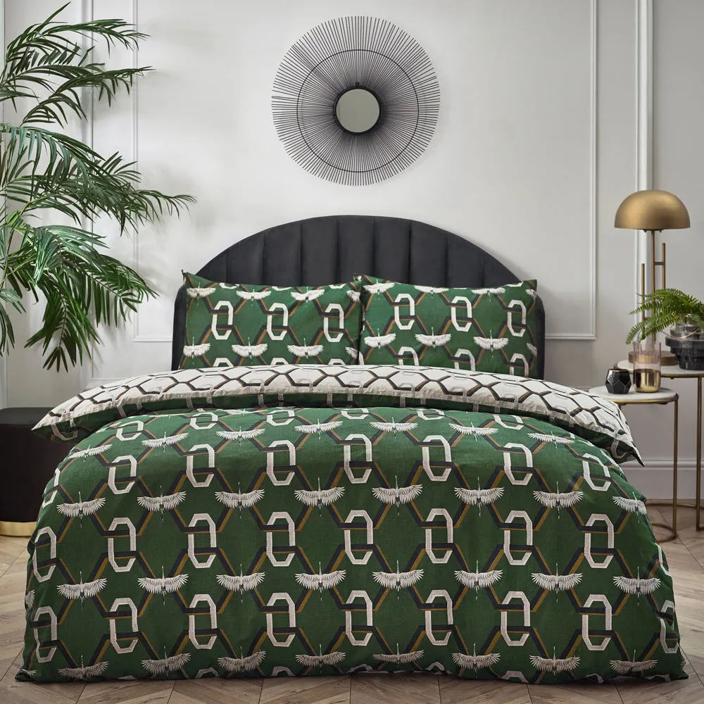 Avalon Duvet Cover Set Green