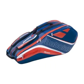 Babolat Team Line X8 Badminton Kitbag - Navy Blue/Red