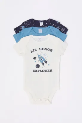 Baby Space Explorer Graphic Onesie (3 Pack)