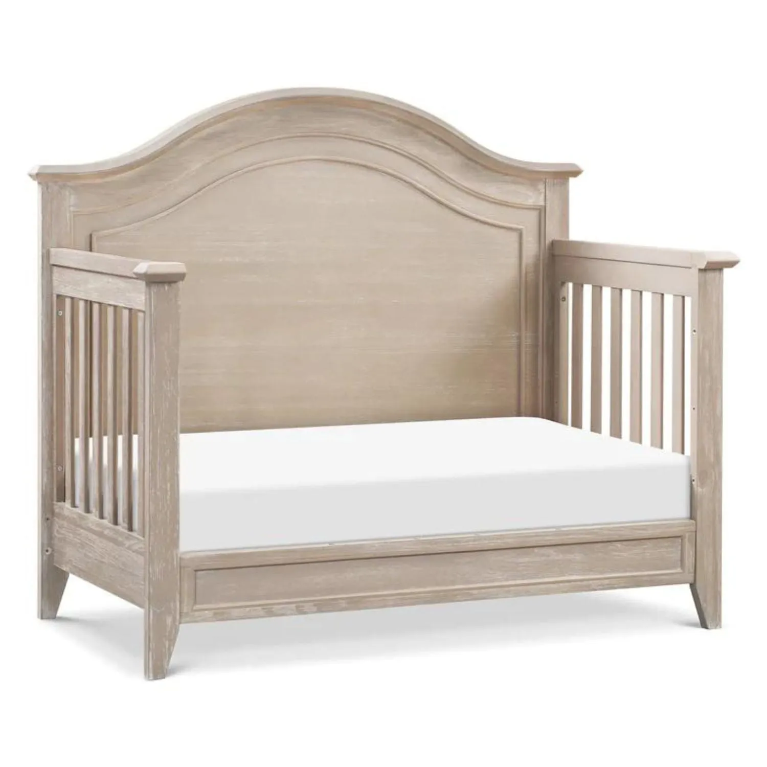 Beckett Rustic 4-in-1 Convertible Curve Top Crib