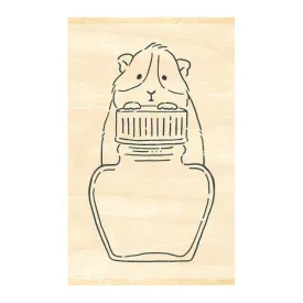 Beverly Ink Companion Stamp - Guinea Pig and Ink Bottle