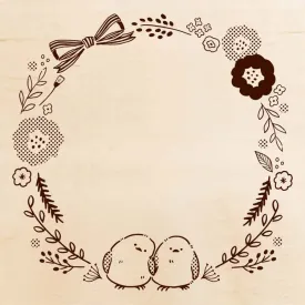 Beverly Irodori Rubber Stamp - Shimaenaga Wreath