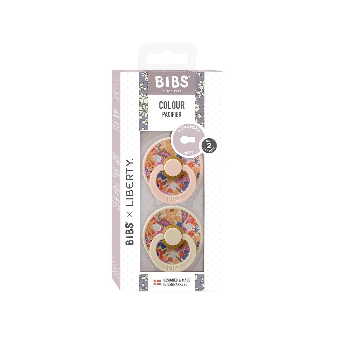 BIBS X LIBERTY Colour Latex Pacifier - 2 Pack - Blush Mix - June Blossom