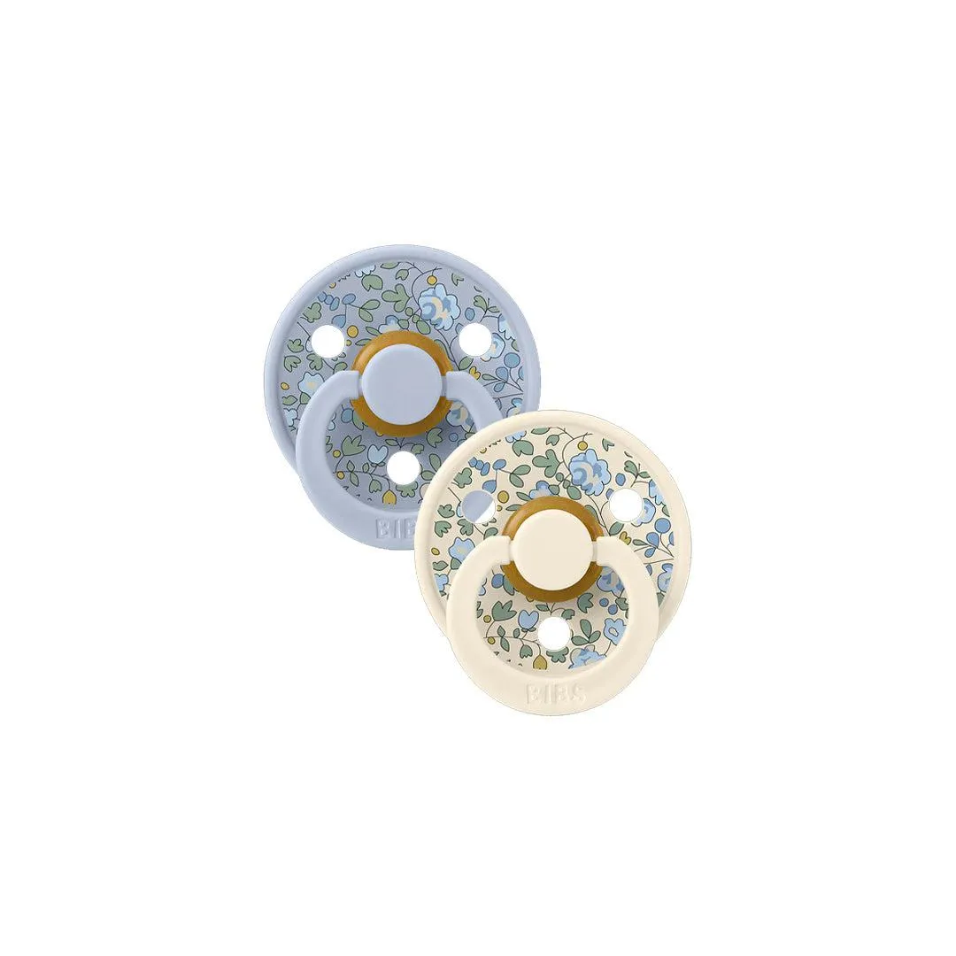 BIBS X LIBERTY Colour Latex Pacifier - 2 Pack - Dusty Blue Mix - Eloise