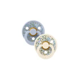 BIBS X LIBERTY Colour Latex Pacifier - 2 Pack - Dusty Blue Mix - Eloise