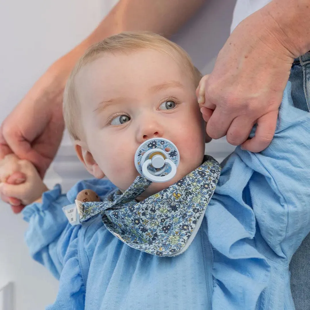 BIBS X LIBERTY Colour Latex Pacifier - 2 Pack - Dusty Blue Mix - Eloise