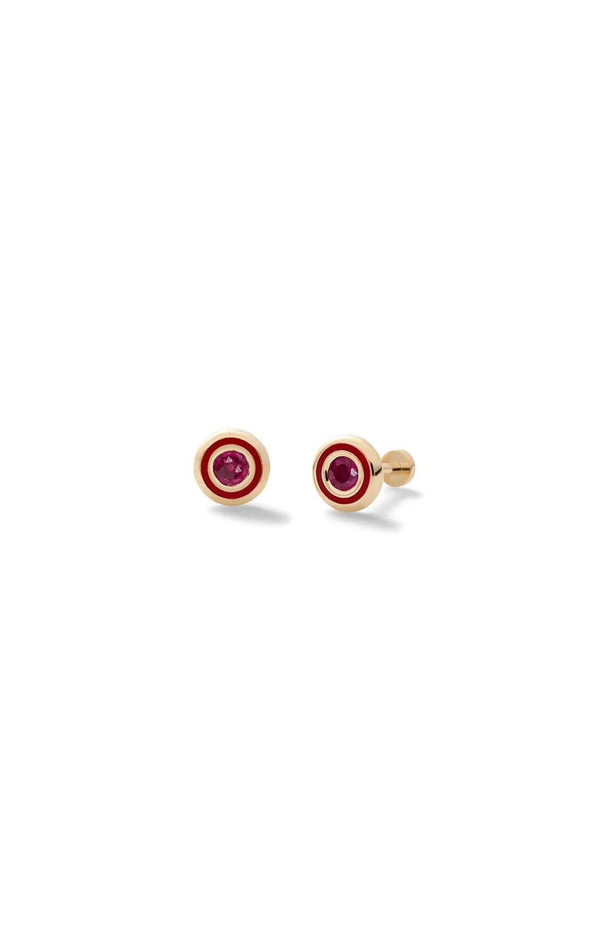 Birthstone Bezel Baby Studs