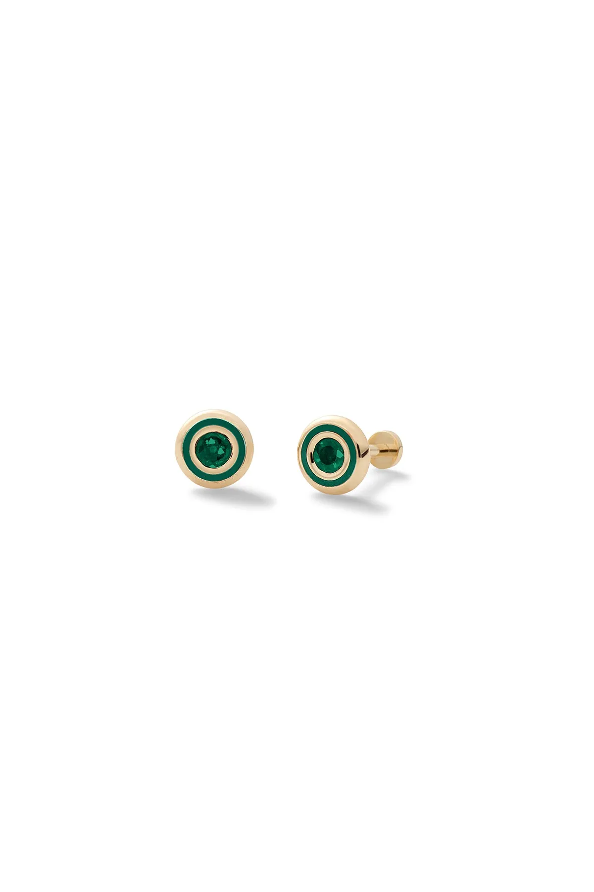 Birthstone Bezel Baby Studs