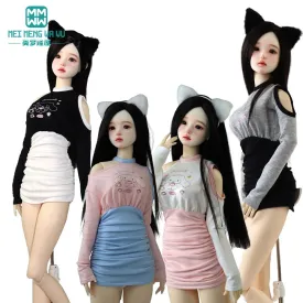 BJD Doll Clothes | Fashionable Tight Dress for 43-60CM 1/4 & 1/3 SD DD Ball Jointed Dolls, Pouf Dress, Wrap Hip Skirt Accessories