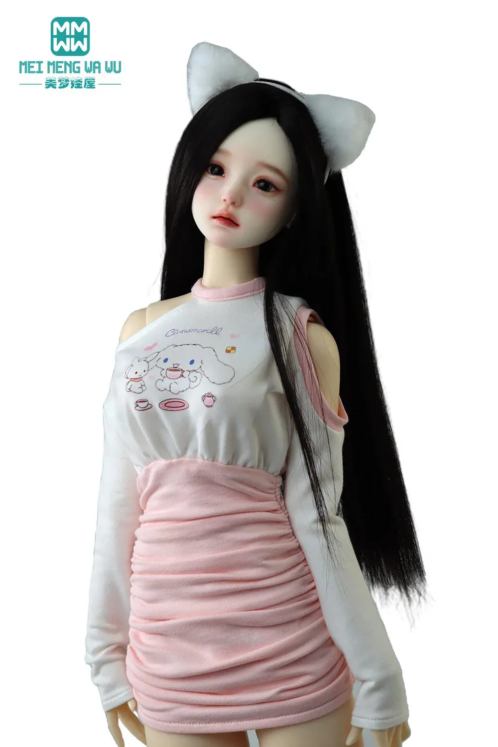 BJD Doll Clothes | Fashionable Tight Dress for 43-60CM 1/4 & 1/3 SD DD Ball Jointed Dolls, Pouf Dress, Wrap Hip Skirt Accessories