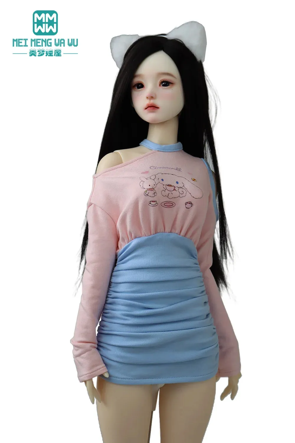 BJD Doll Clothes | Fashionable Tight Dress for 43-60CM 1/4 & 1/3 SD DD Ball Jointed Dolls, Pouf Dress, Wrap Hip Skirt Accessories