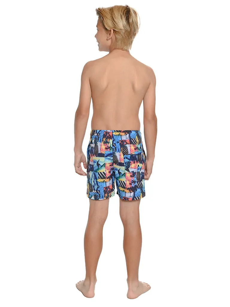 Boys printed swim shorts