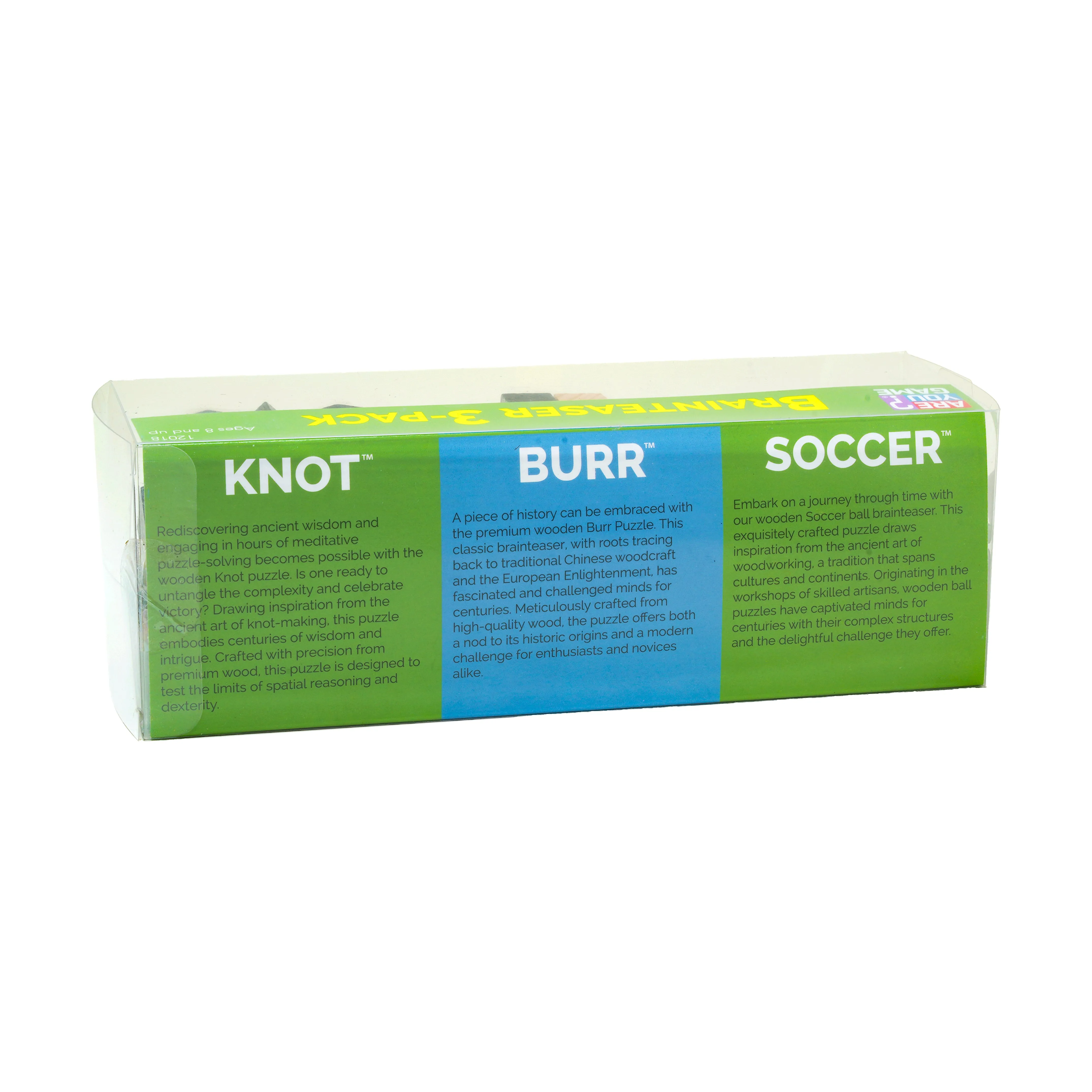 Brainteaser 3-Pack (Knot/Burr/Soccer)