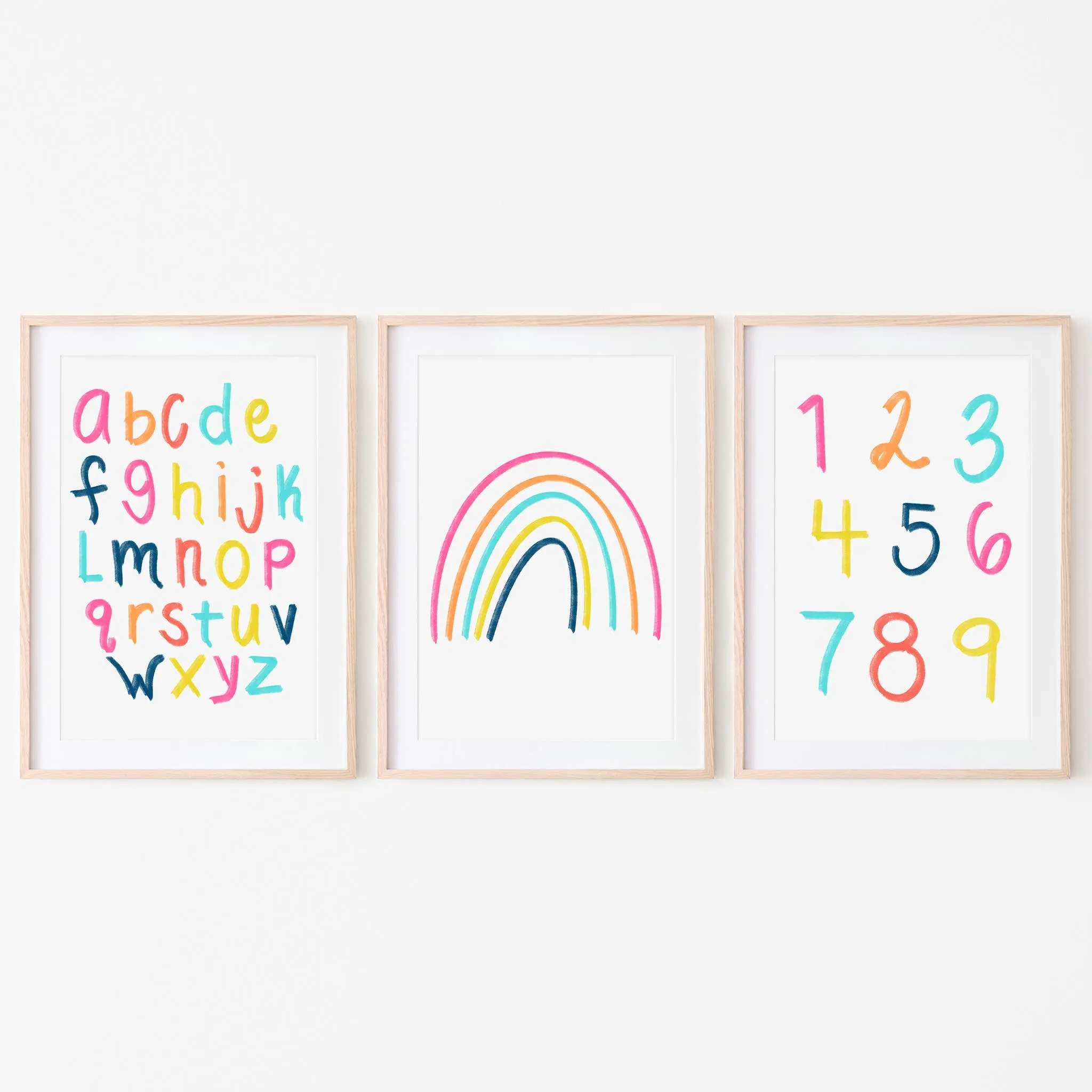 Bright Sunshine Alphabet, Numbers & Rainbow (Set of 3)