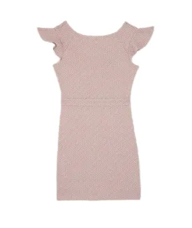 By Debra Girls Pink/Ivory Flutter Sleeve Sheath Dress