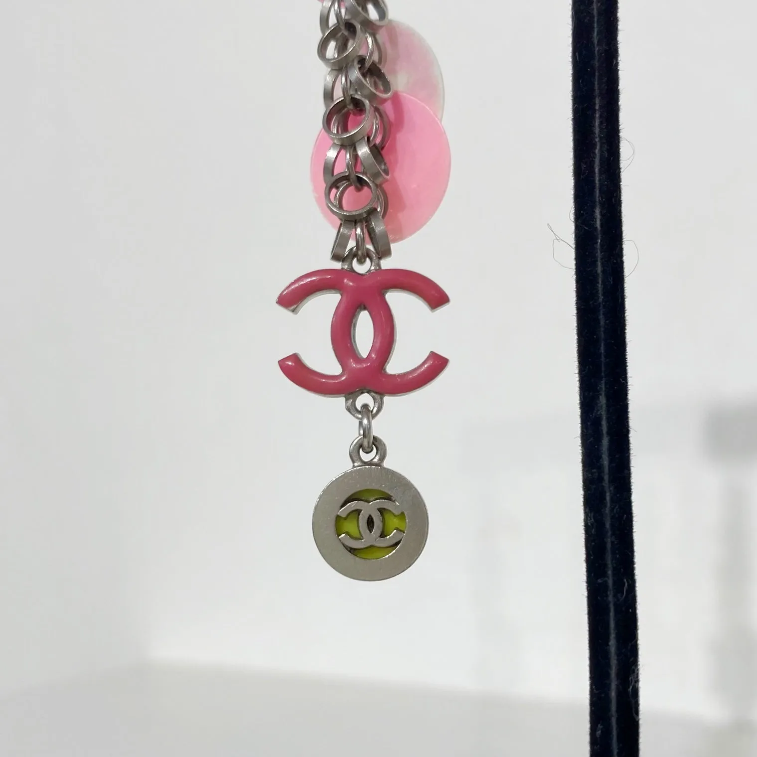 Chanel Pink Bubbly Charm Drop Earrings