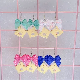 Cheese Slice Earrings (5 Colors)