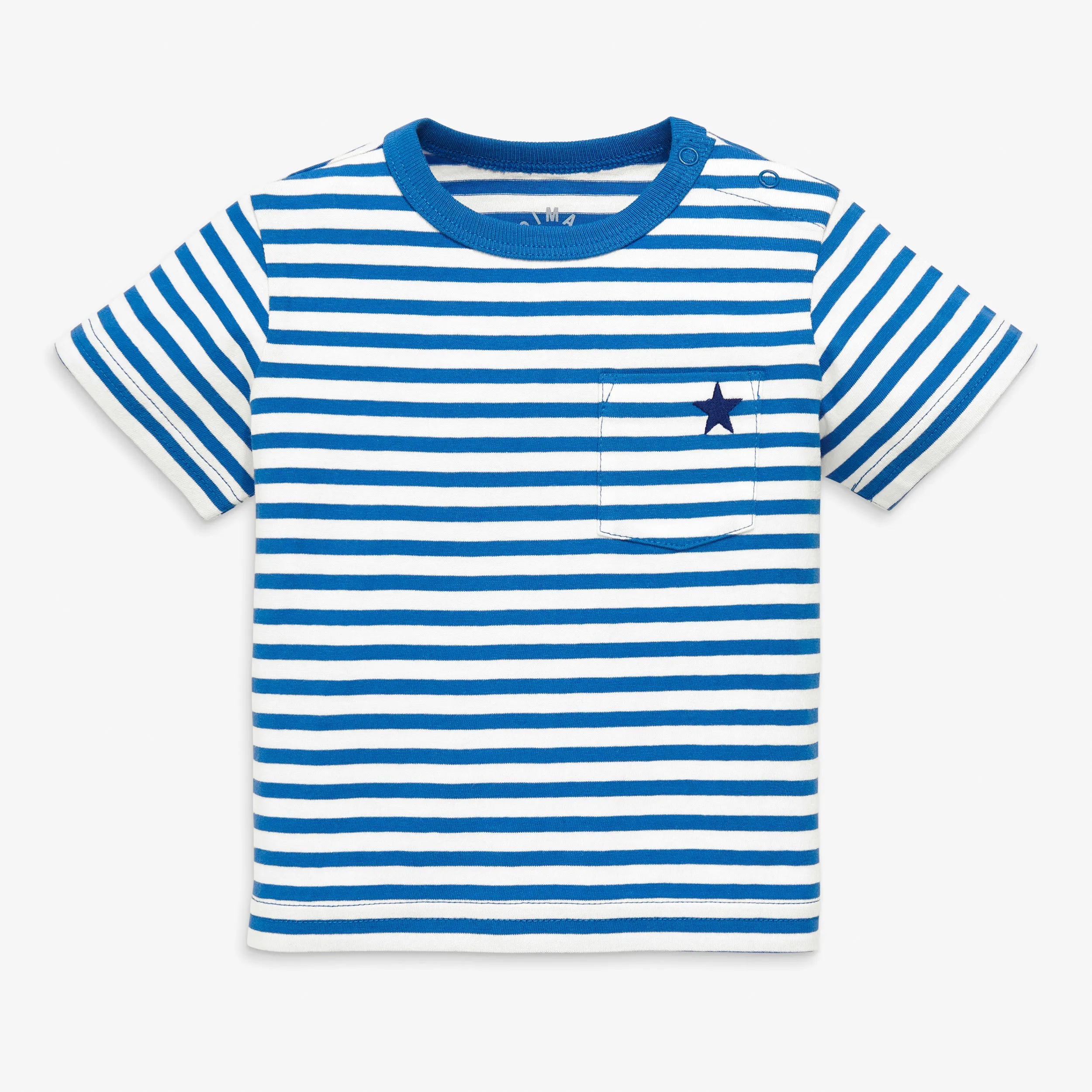 Clearance baby stripe tee with embroidered star