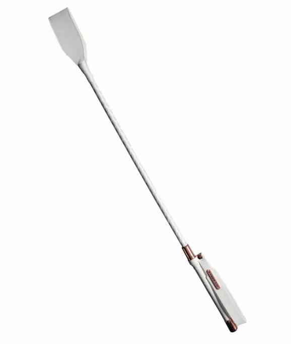 Coquette White and Rose Gold Riding Crop