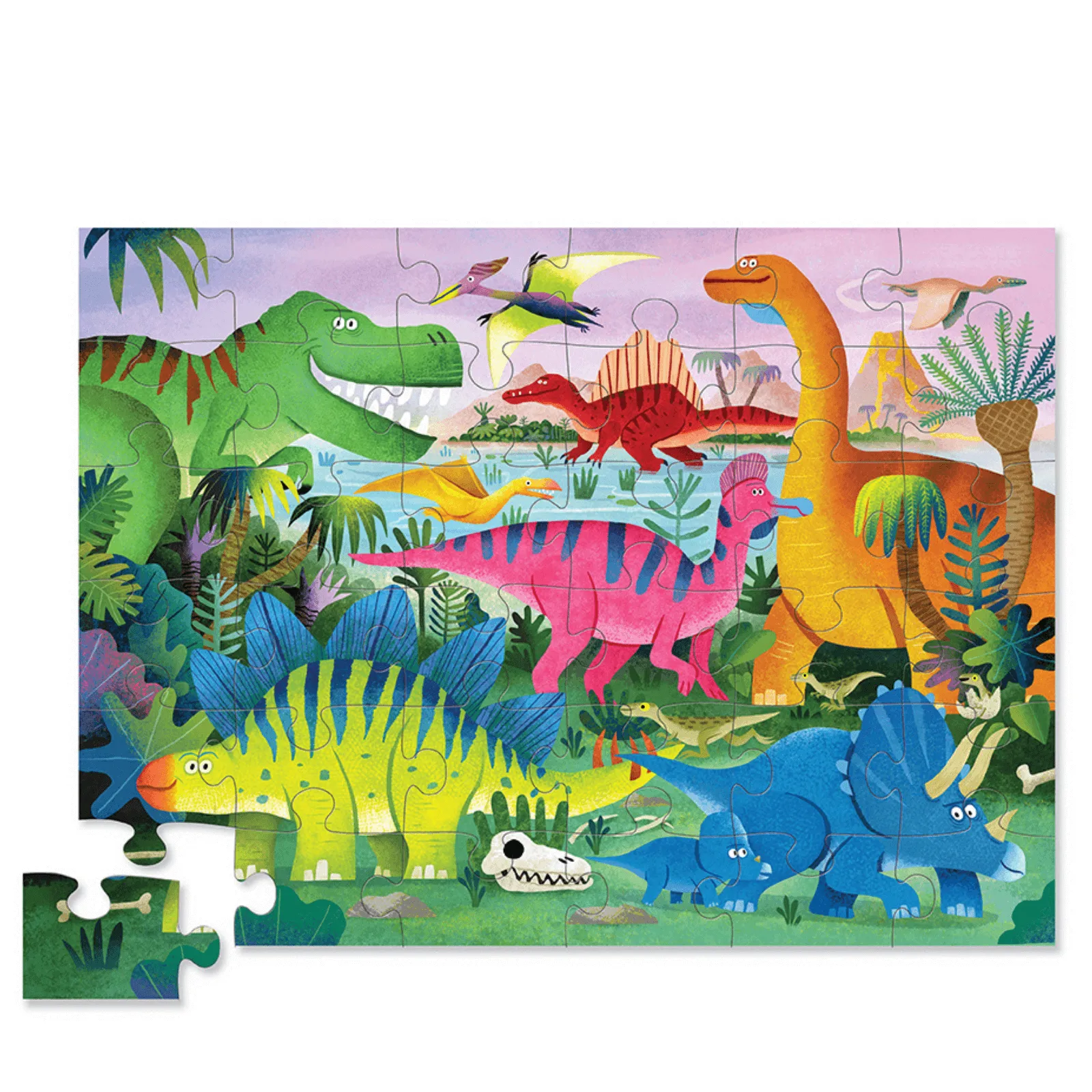 Crocodile Creek Classic Floor Puzzle - 36 pc - Dino Land