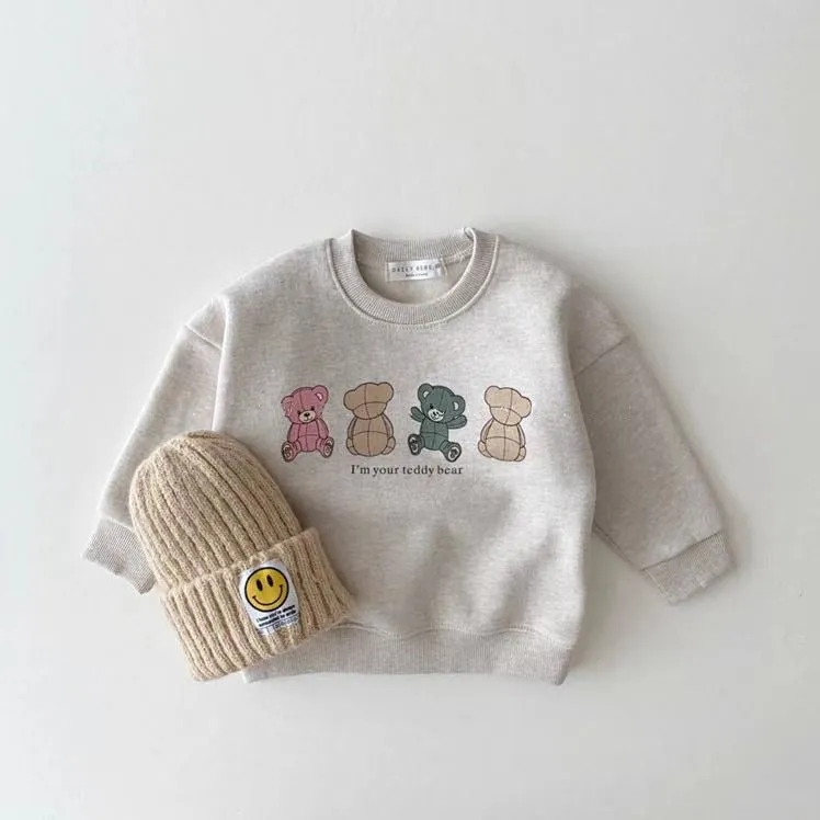 Cute Bear Print Infant Sweatshirt