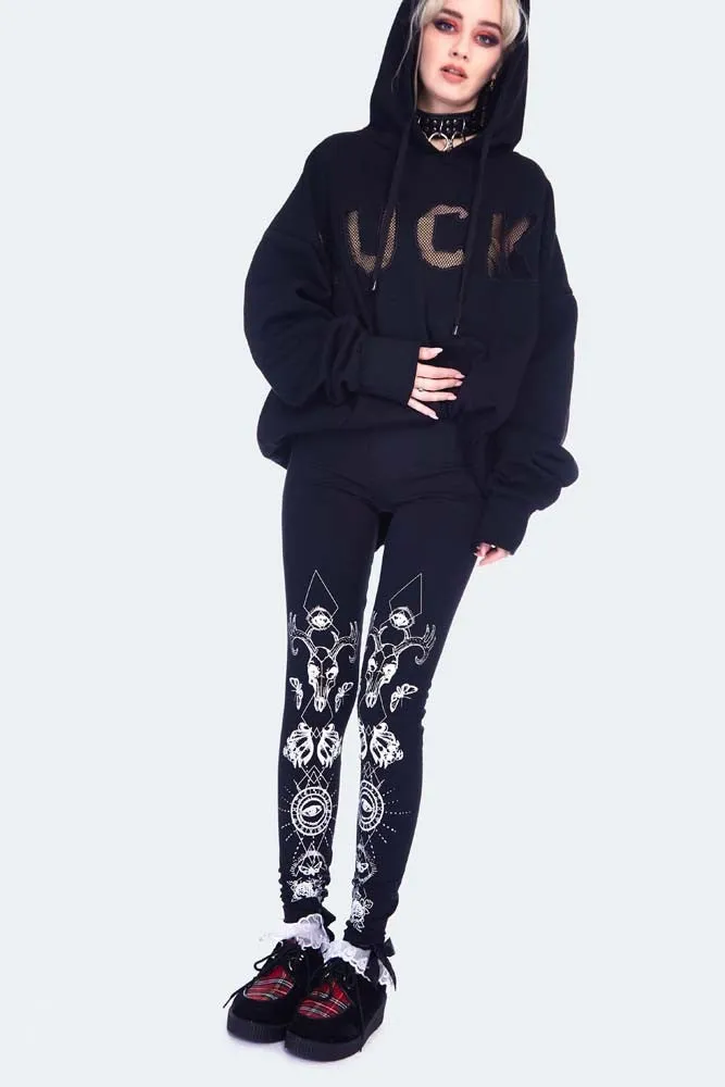 Deer Skull Printed Leggings