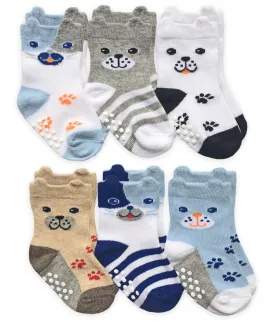 Dogs and cats baby socks(6 pairs)