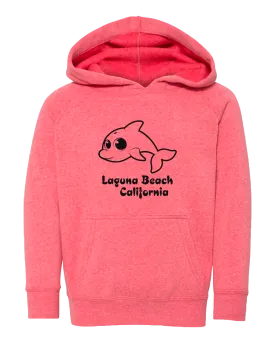 Dolphin Toon Toddler Hoodie - Pomegranate