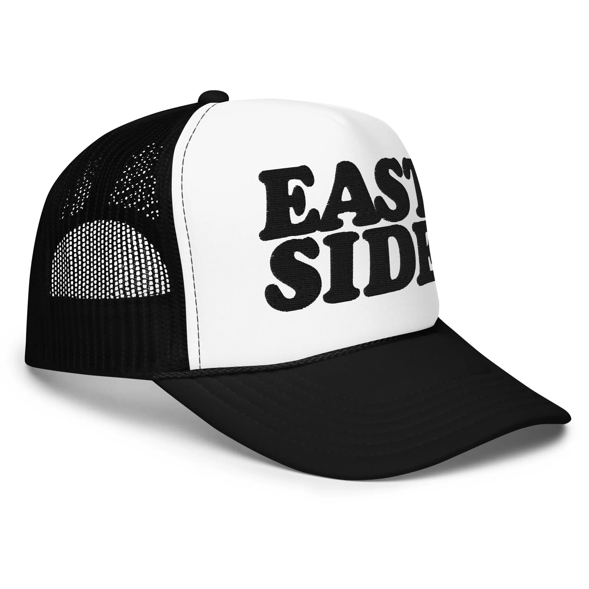 East Side Foam Trucker Hat - Embroidered - Black / White