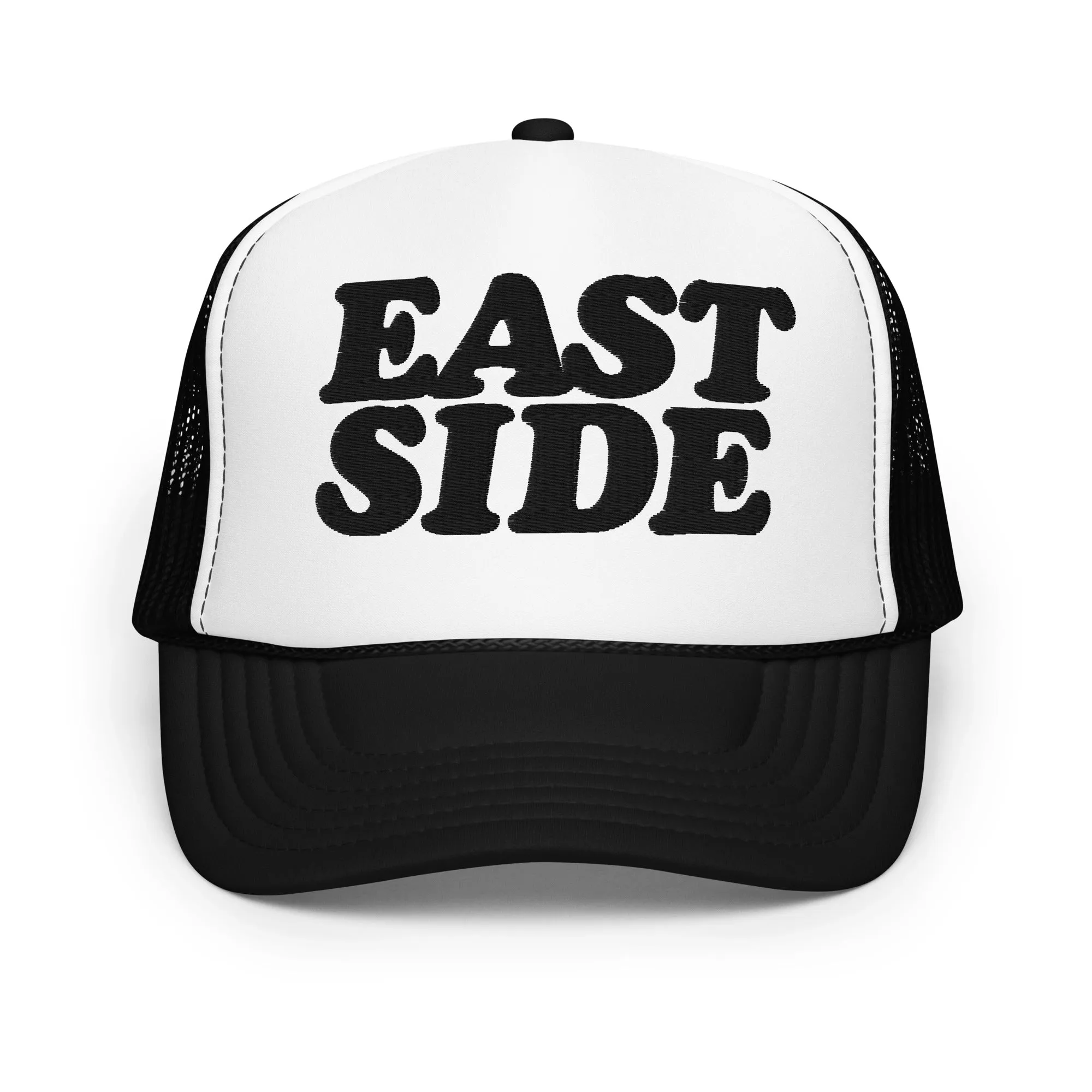 East Side Foam Trucker Hat - Embroidered - Black / White