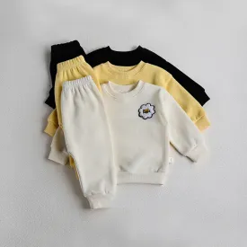 Embroidered Cozy Kids Sweatsuit Set