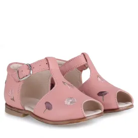 Emel Salmon Pink Flower Sandal