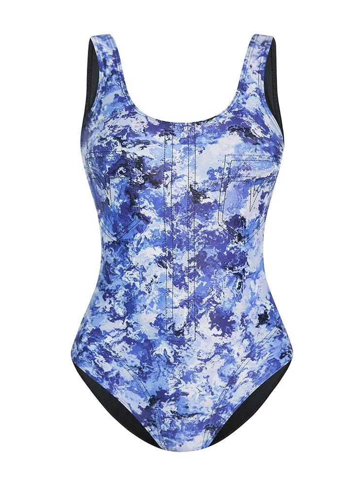 Enchanted Embroidery One-Piece Swimsuit - Women's